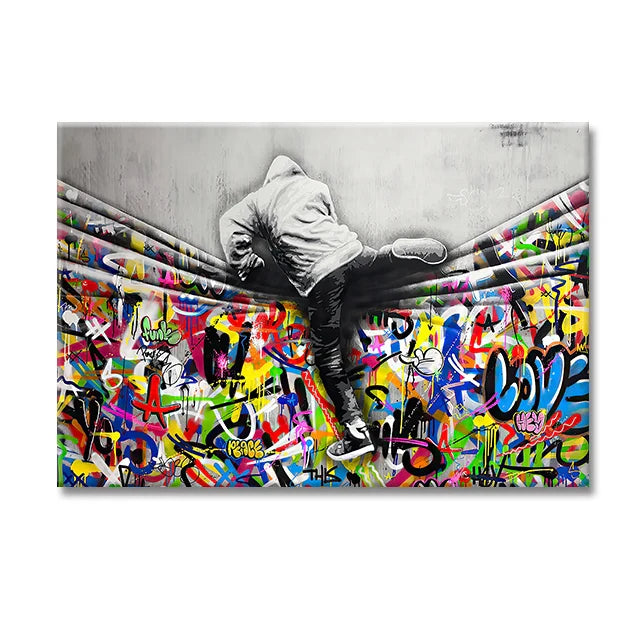 Stampa su tela da intelaiare — Homage to Banksy
