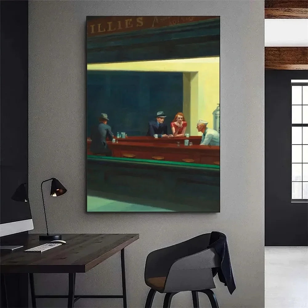 Stampa su tela da intelaiare — Homage to Hopper