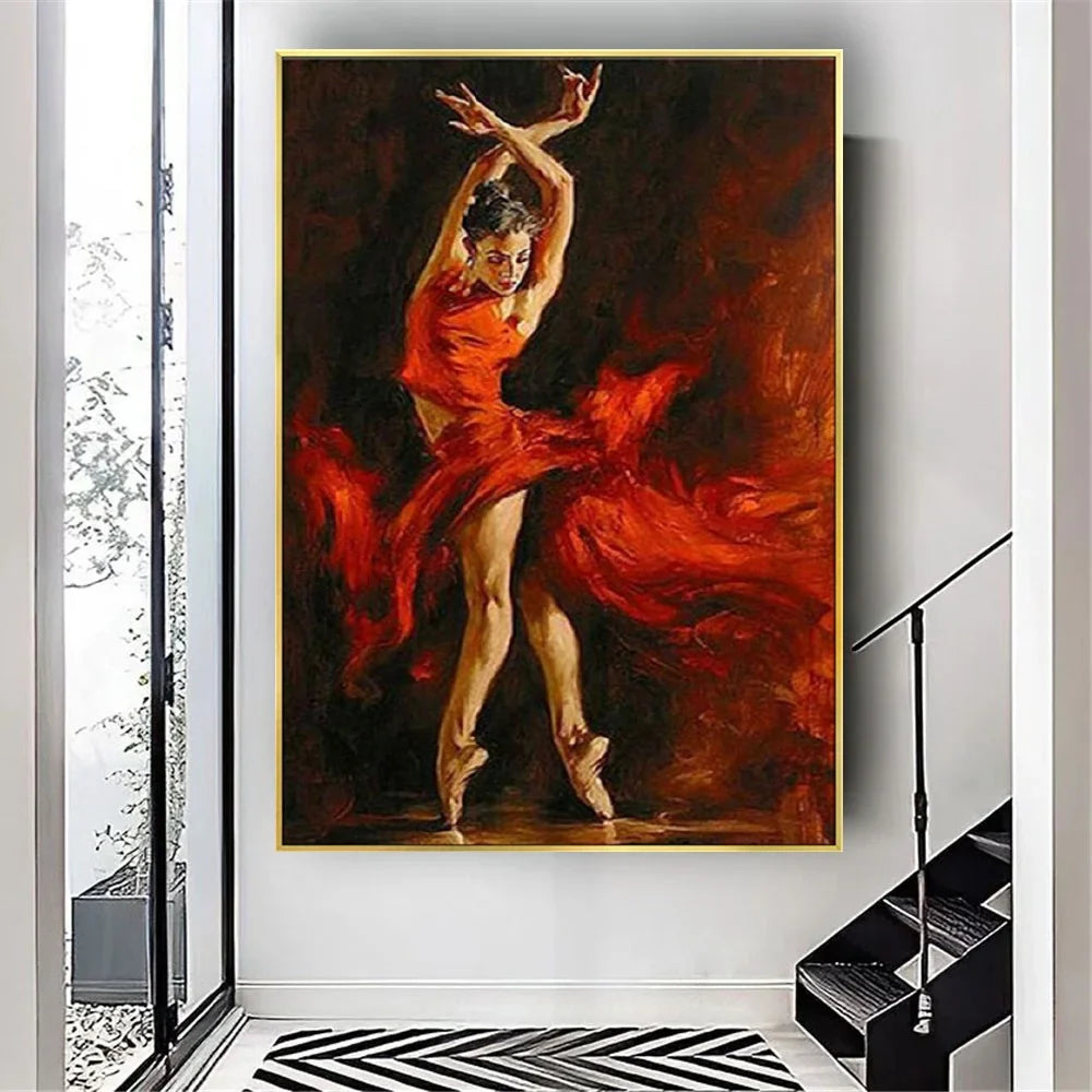 Dipinto a mano da intelaiare — Ballerina
