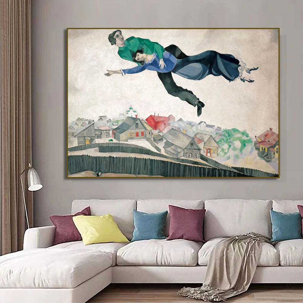 Stampa su tela da intelaiare — Homage to Chagall