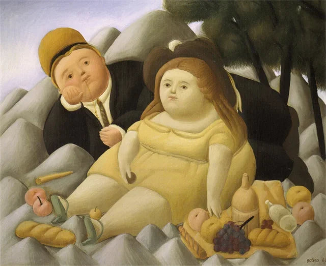 Stampa su tela da intelaiare — Homage to Botero