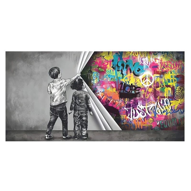 Stampa su tela da intelaiare — Homage to Banksy