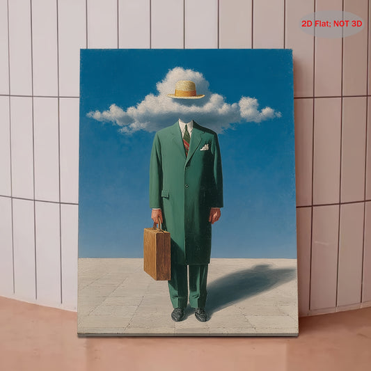 Stampa su tela intelaiata — Homage to Magritte