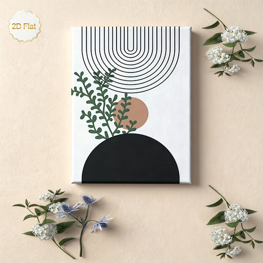 Stampa su tela intelaiata — Astratto Botanico