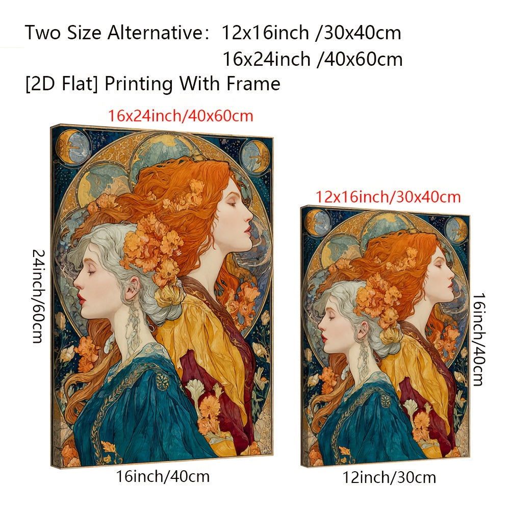 Stampa su tela intelaiata — Homage to Mucha