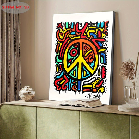 Stampa su tela intelaiata — Homage to Haring