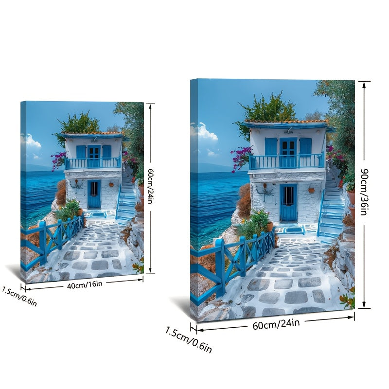 Stampa su tela intelaiata — Balcone Mediterraneo