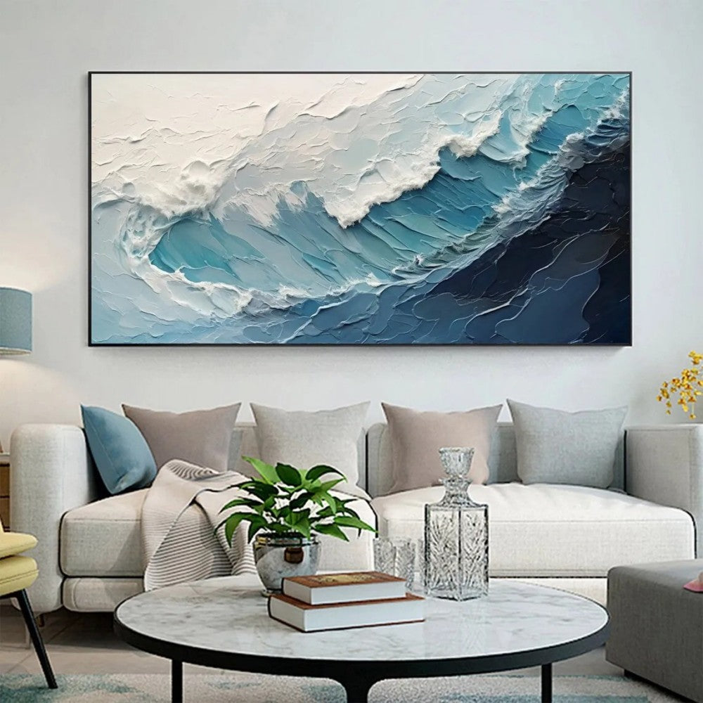 Dipinto a mano da intelaiare — Onde del Mare