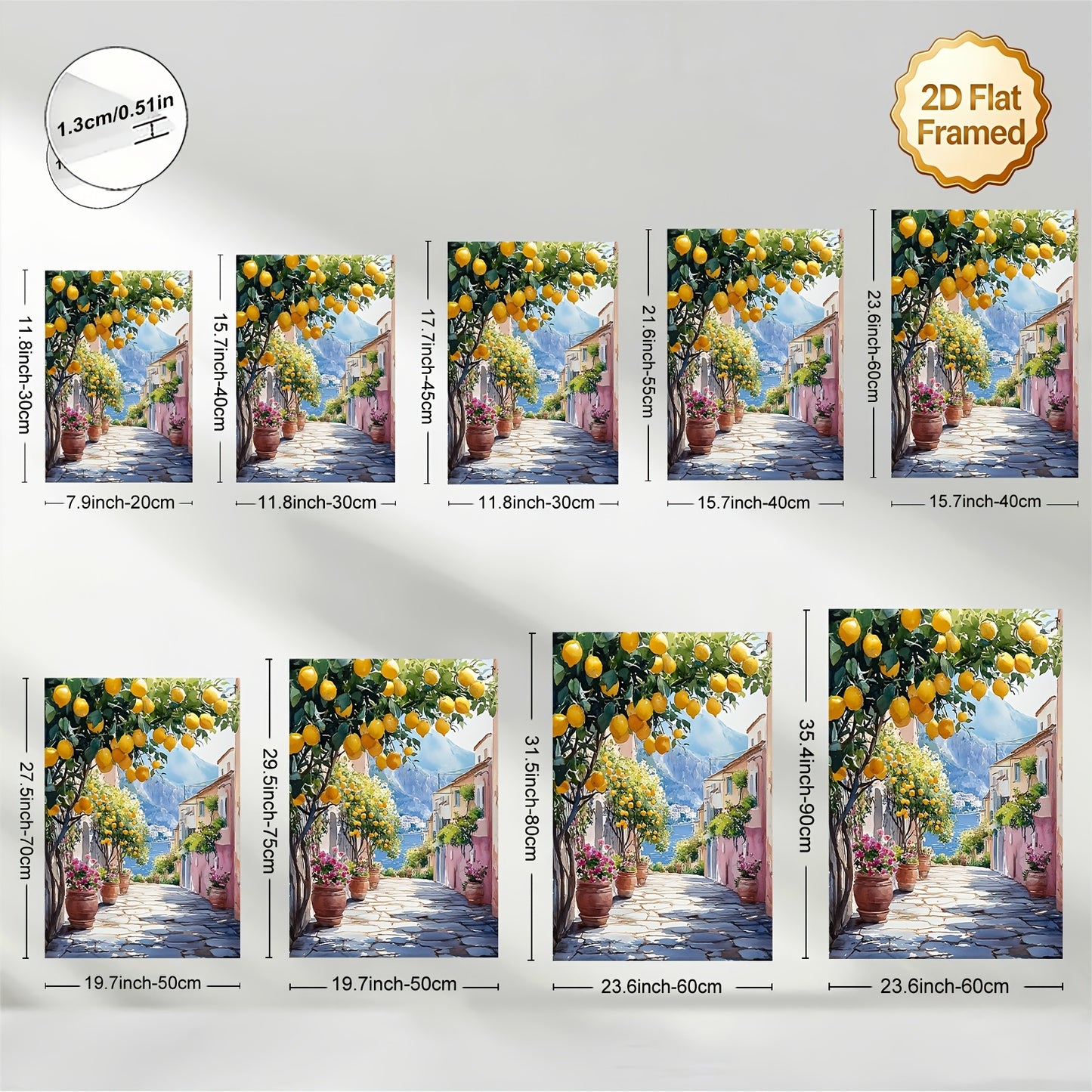 Stampa su tela intelaiata — Limone Mediterraneo
