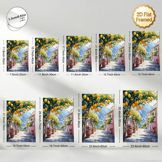 Stampa su tela intelaiata — Limone Mediterraneo