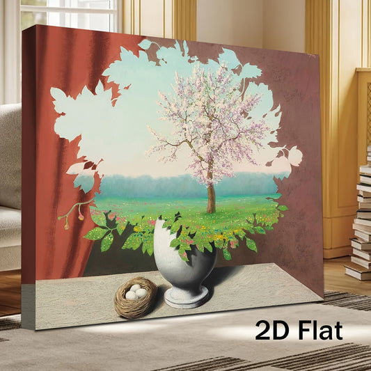 Stampa su tela intelaiata — Homage to Magritte