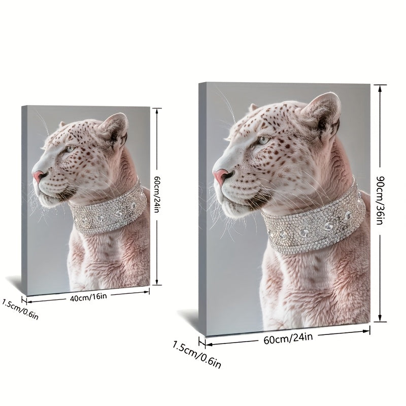 Stampa su tela intelaiata — Leopardo Rosa