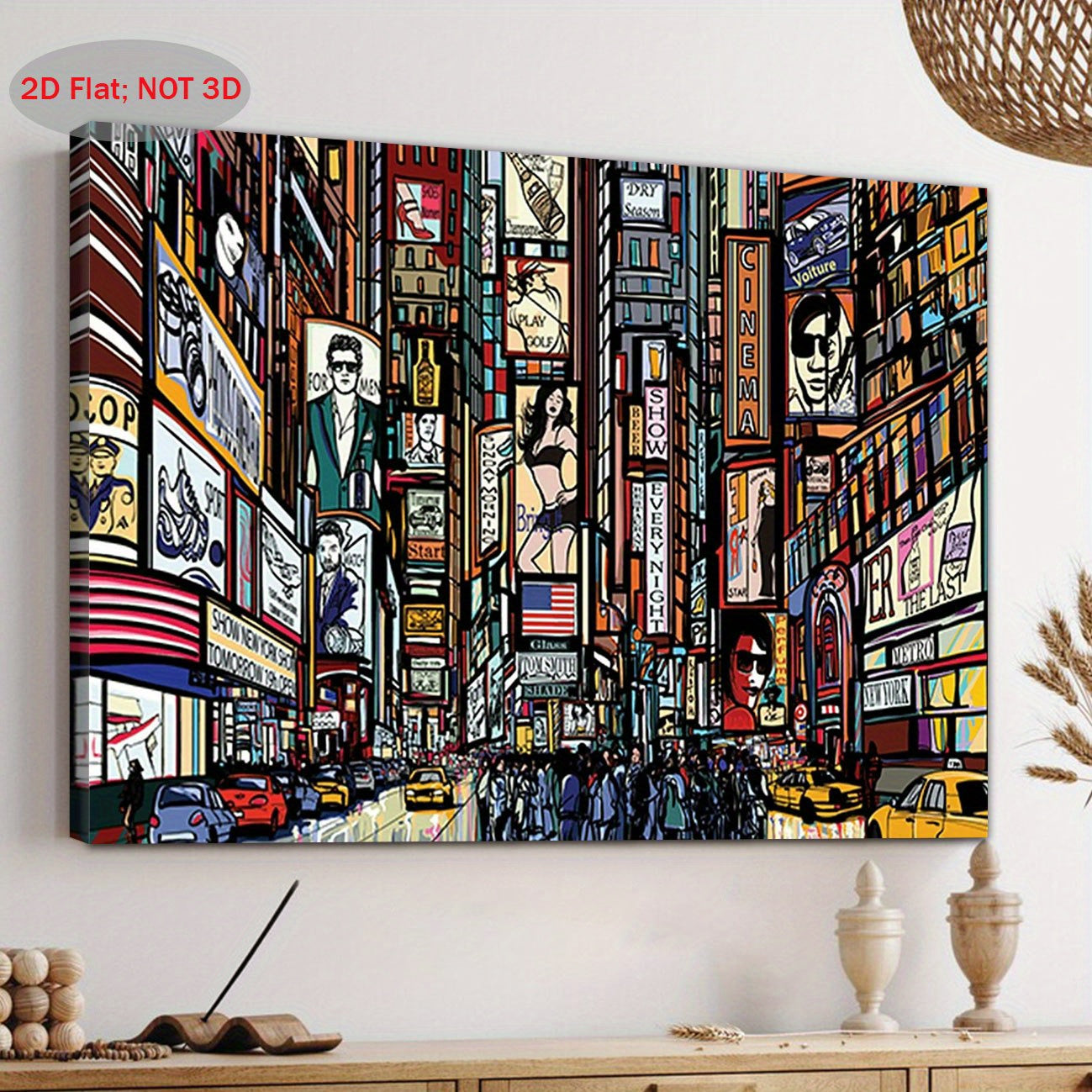 Stampa su tela intelaiata — Times Square New York