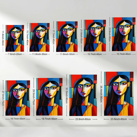Stampa su tela intelaiata — Donna Cubista
