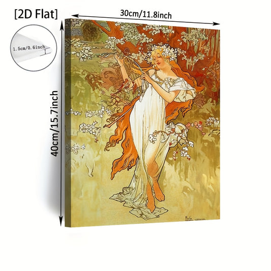 Stampa su tela intelaiata — Homage to Mucha