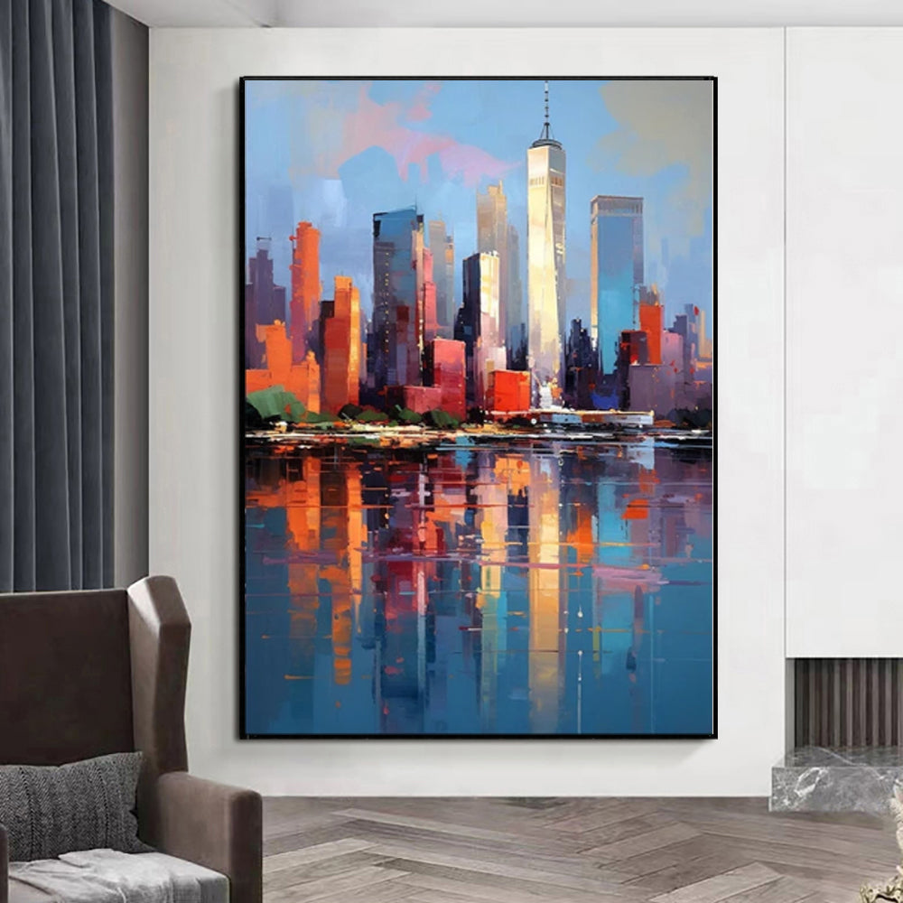 Dipinto a mano da intelaiare — New York