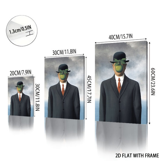 Stampa su tela intelaiata — Homage to Magritte