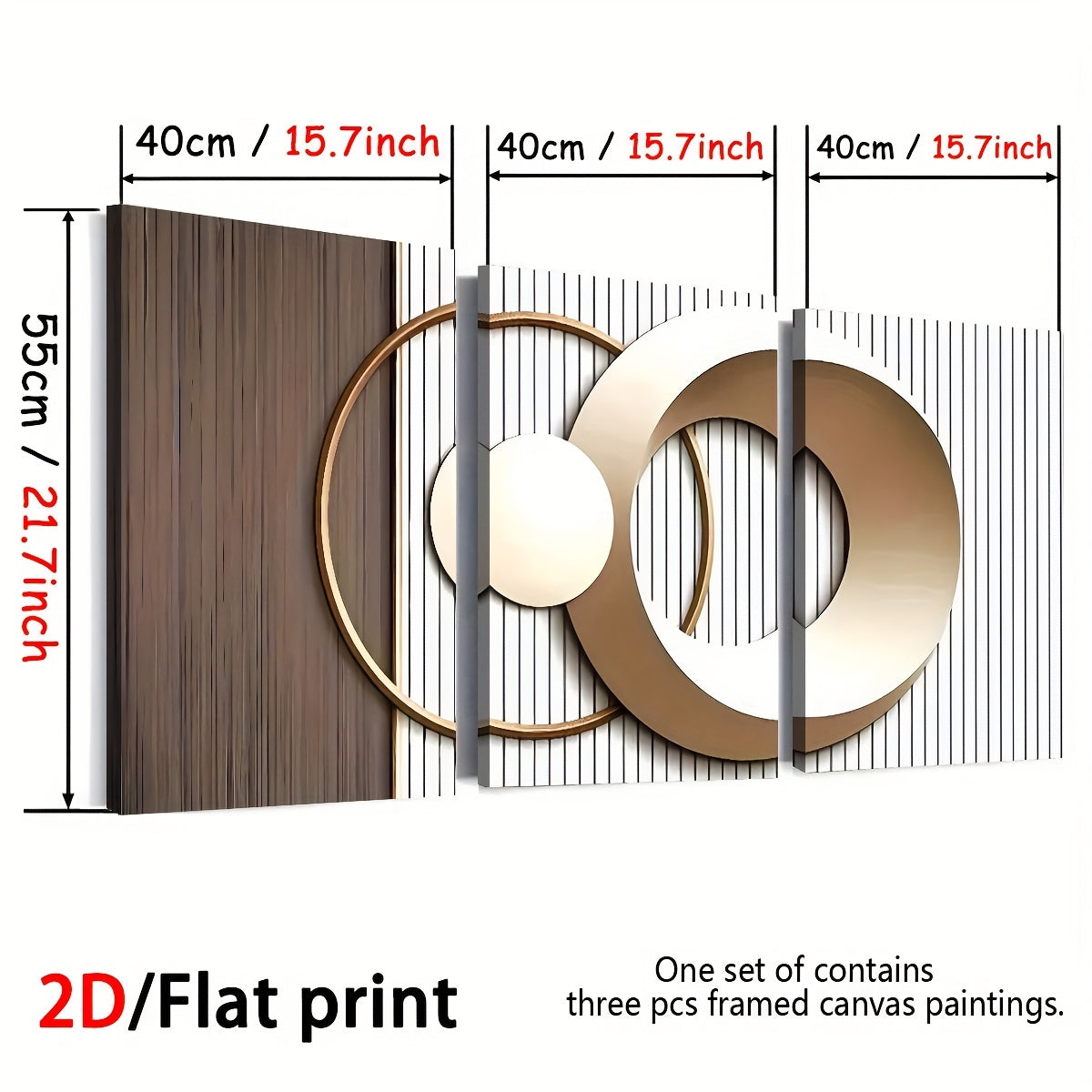Stampa su tela intelaiata — Geometrico 3D