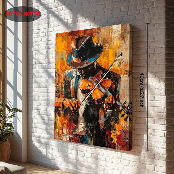 Stampa su tela intelaiata — Violinista