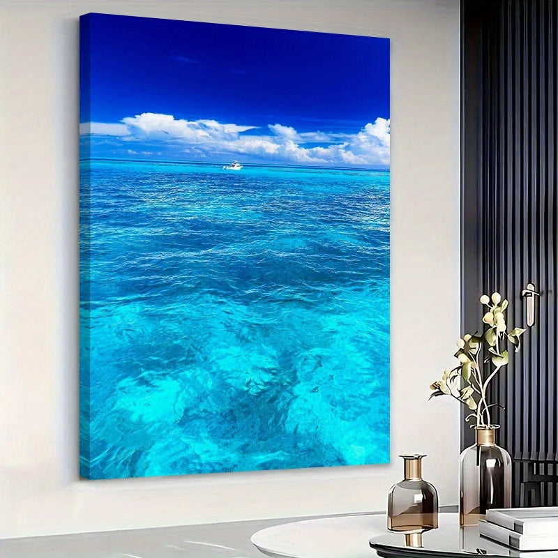 Stampa su tela intelaiata — Mare Turchese