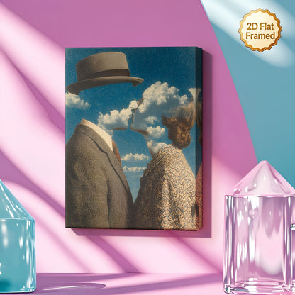 Stampa su tela intelaiata — Homage to Magritte