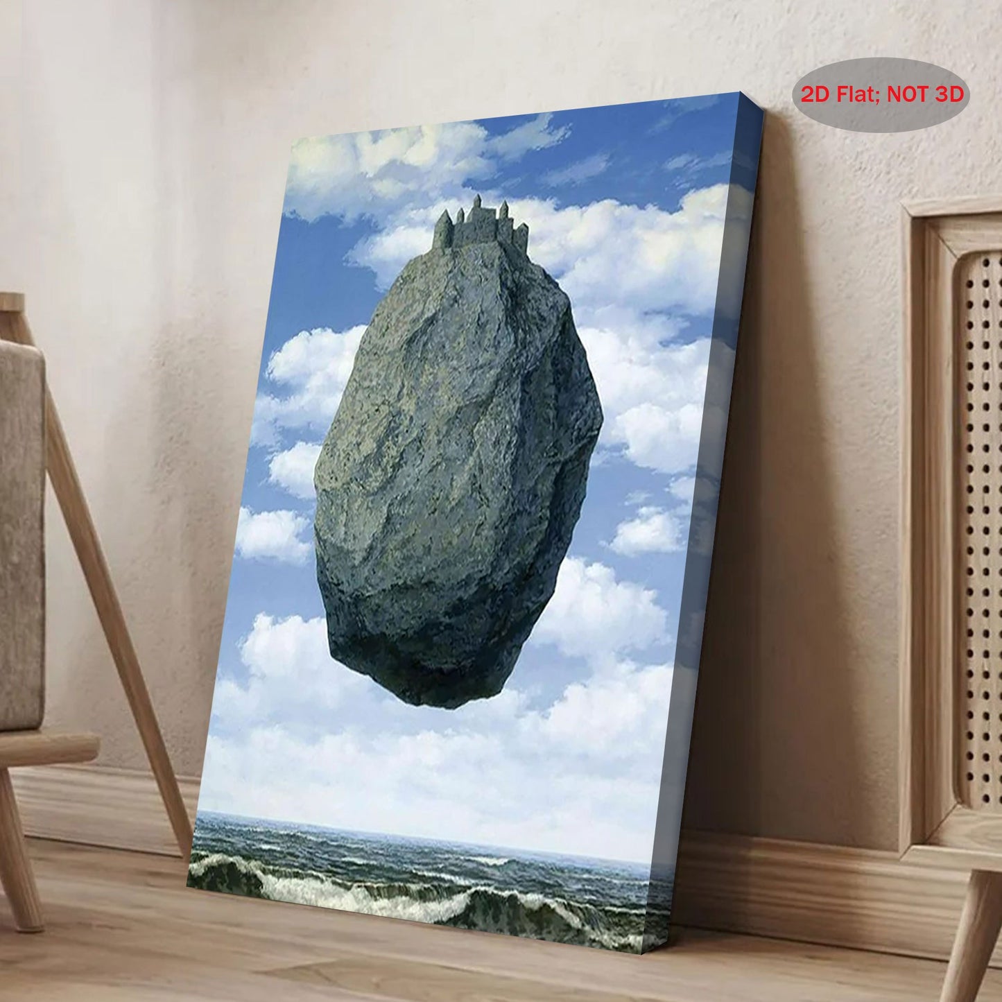 Stampa su tela intelaiata — Homage to Magritte