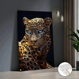 Stampa su tela intelaiata — Leopardo Gioiello