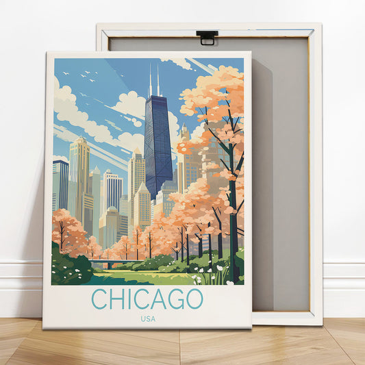 Stampa su tela intelaiata — Chicago