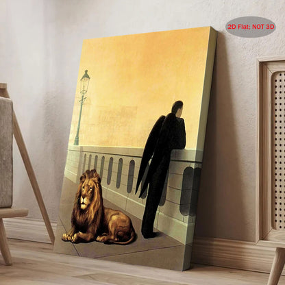 Stampa su tela intelaiata — Homage to Magritte