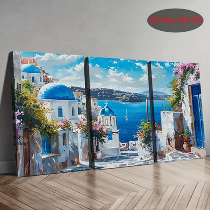 Stampa su tela intelaiata — Santorini