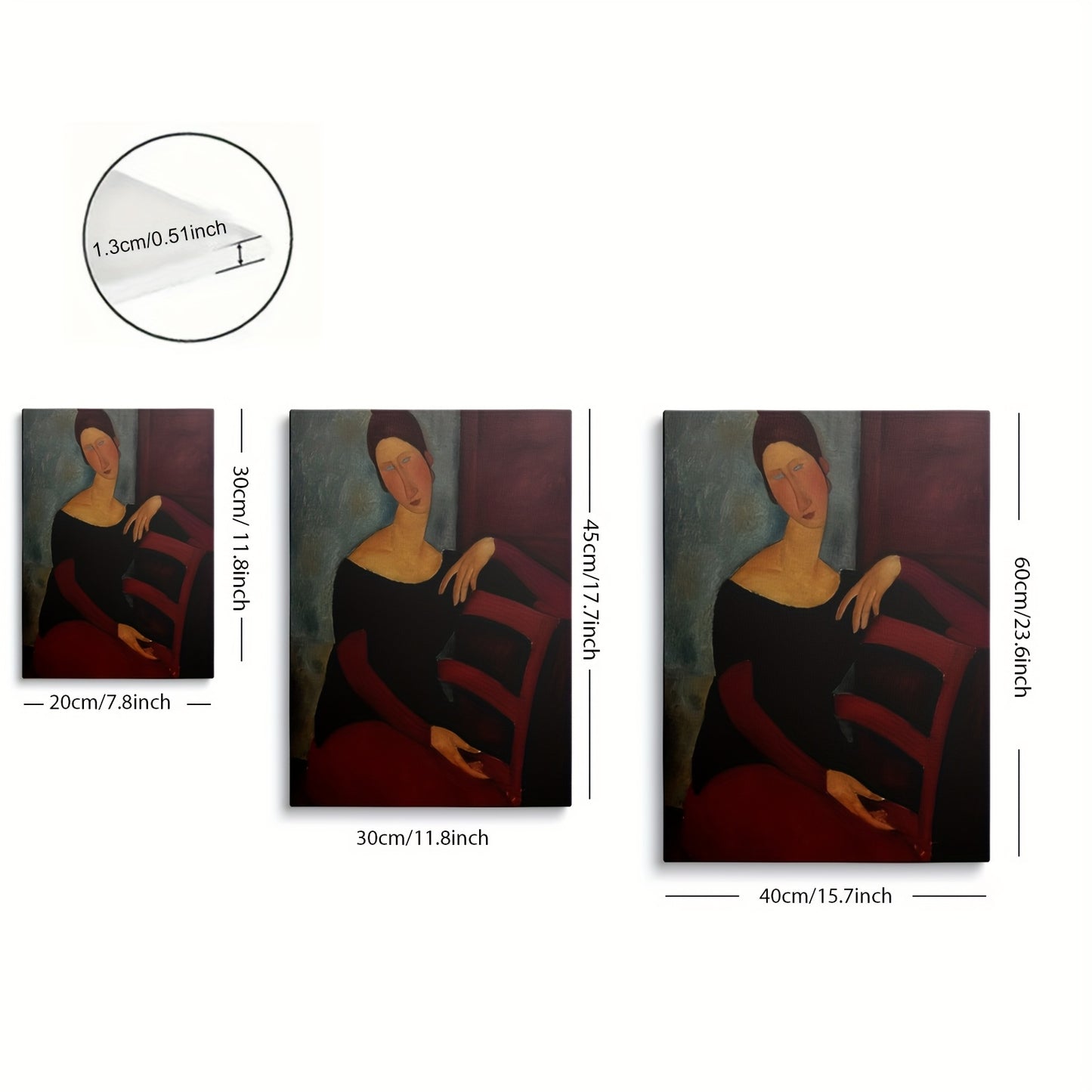 Stampa su tela intelaiata — Homage to Modigliani