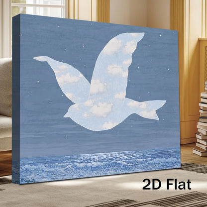 Stampa su tela intelaiata — Homage to Magritte