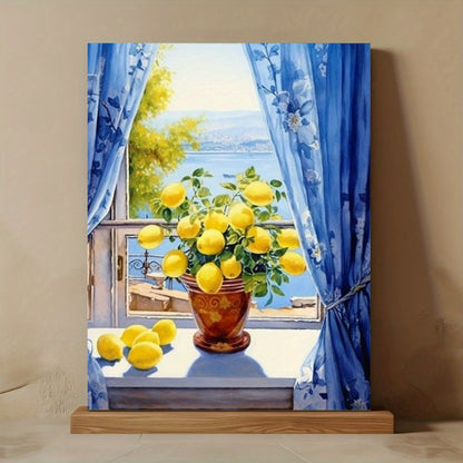 Stampa su tela intelaiata — Limoni di Sicilia