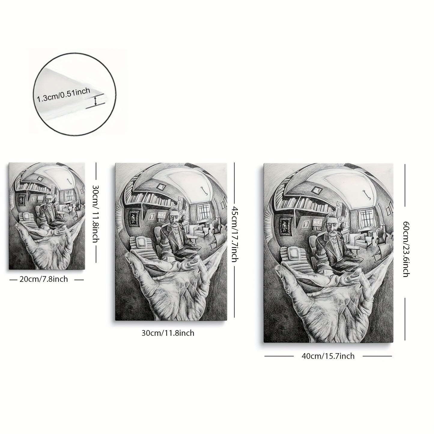 Stampa su tela intelaiata — Homage to Escher