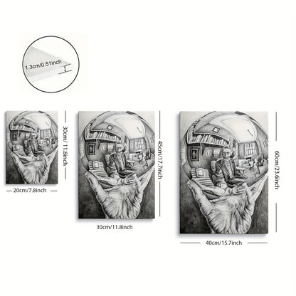 Stampa su tela intelaiata — Homage to Escher
