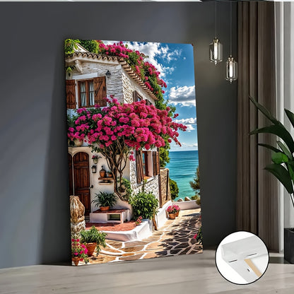 Stampa su tela intelaiata — Villa Mediterranea