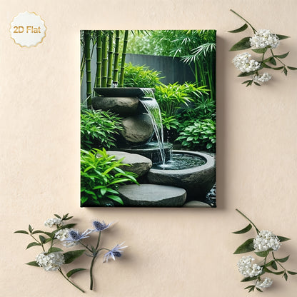 Stampa su tela intelaiata — Cascata Zen