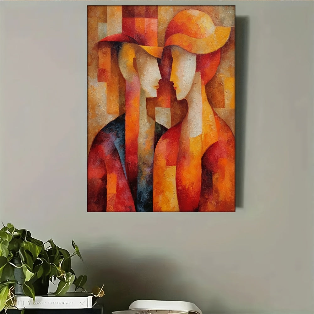 Stampa su tela intelaiata — Volti Astratti