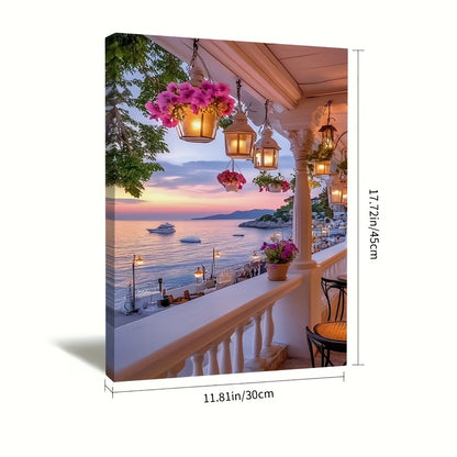 Stampa su tela intelaiata — Terrazza sul Mare