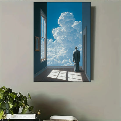 Stampa su tela intelaiata — Homage to Magritte