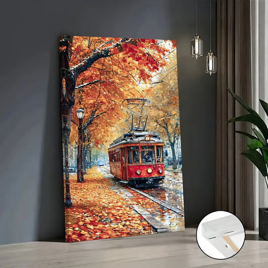 Stampa su tela intelaiata — Tram Autunnale