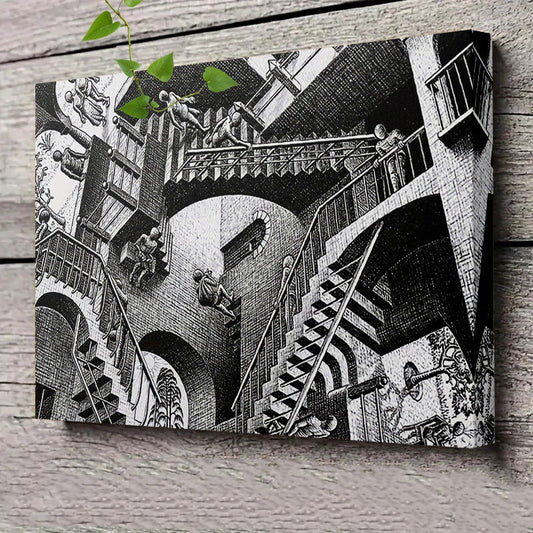 Stampa su tela intelaiata — Homage to Escher