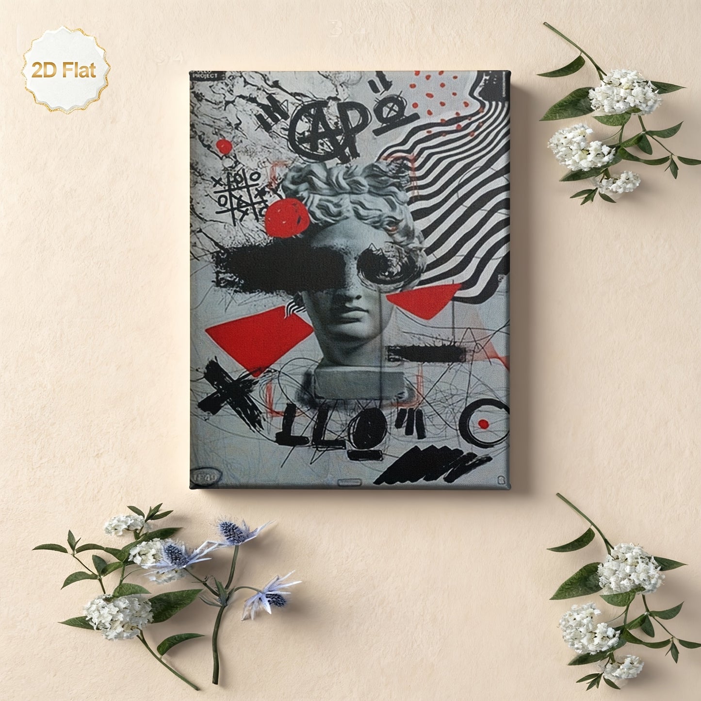 Stampa su tela intelaiata — Scultura Greca Graffiti