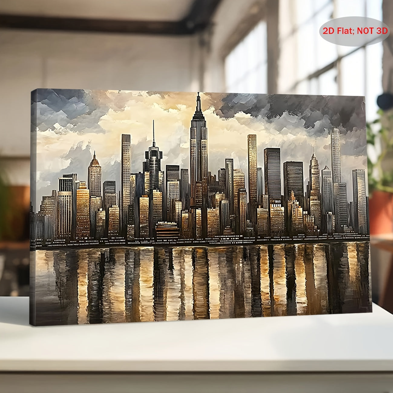 Stampa su tela intelaiata — Skyline Astratto