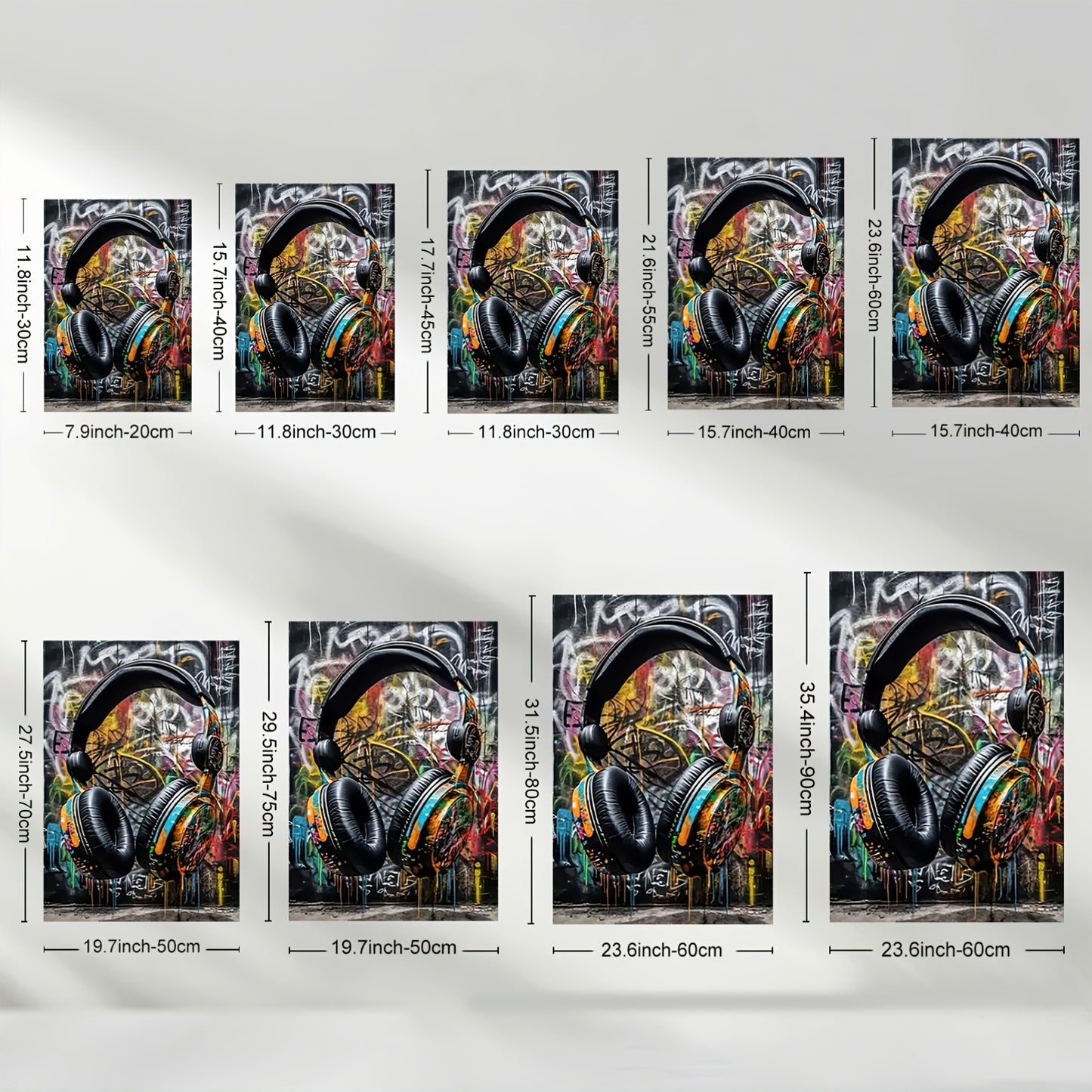 Stampa su tela intelaiata — Auricolari Graffiti