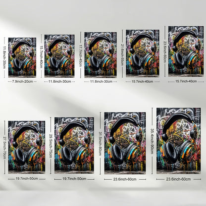 Stampa su tela intelaiata — Auricolari Graffiti