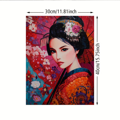 Stampa su tela intelaiata — Geisha