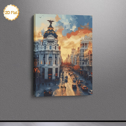 Stampa su tela intelaiata — Madrid