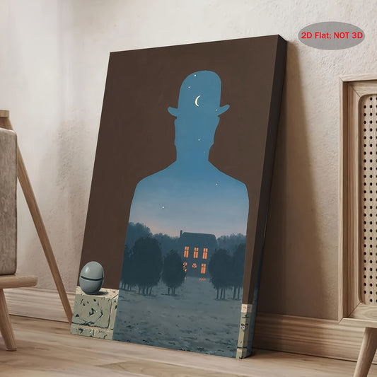 Stampa su tela intelaiata — Homage to Magritte