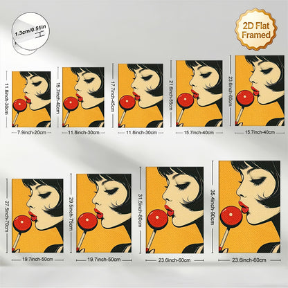 Stampa su tela — Donna con Lecca-Lecca